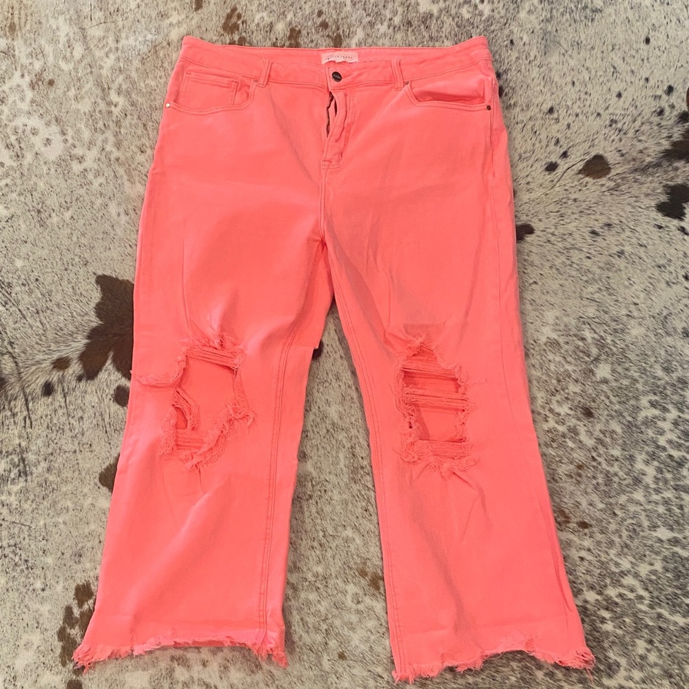 Coral Flare & Wide Leg Jeans